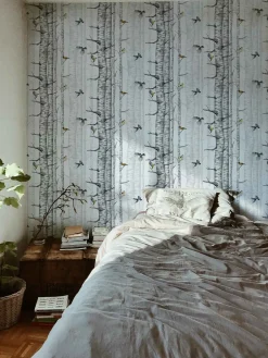 Coordonné Birch Trees Grey -