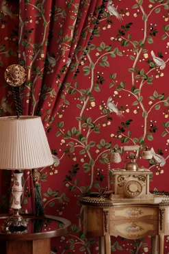 Coordonné Birds Prosperity Ruby -