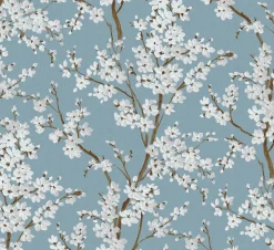 Coordonné Cherry Blossom Turquoise -