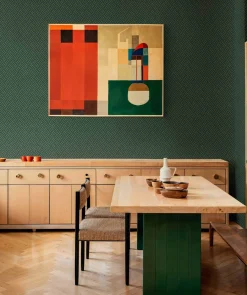 Coordonné Crosshatch Emerald -