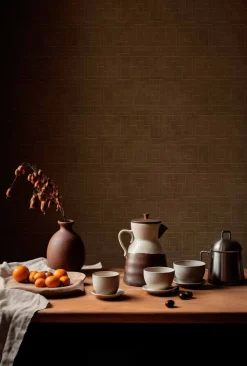 Coordonné Fretwork Chocolate -