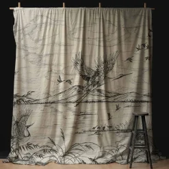 Coordonné Heron's Poetry Tapestry Nacre -