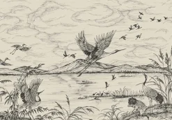 Coordonné Heron's Poetry Tapestry Nacre -