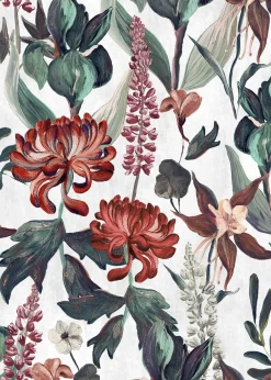Coordonné Jardín Rojo Cisne -