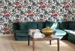 Coordonné Jardín Rojo Cisne -