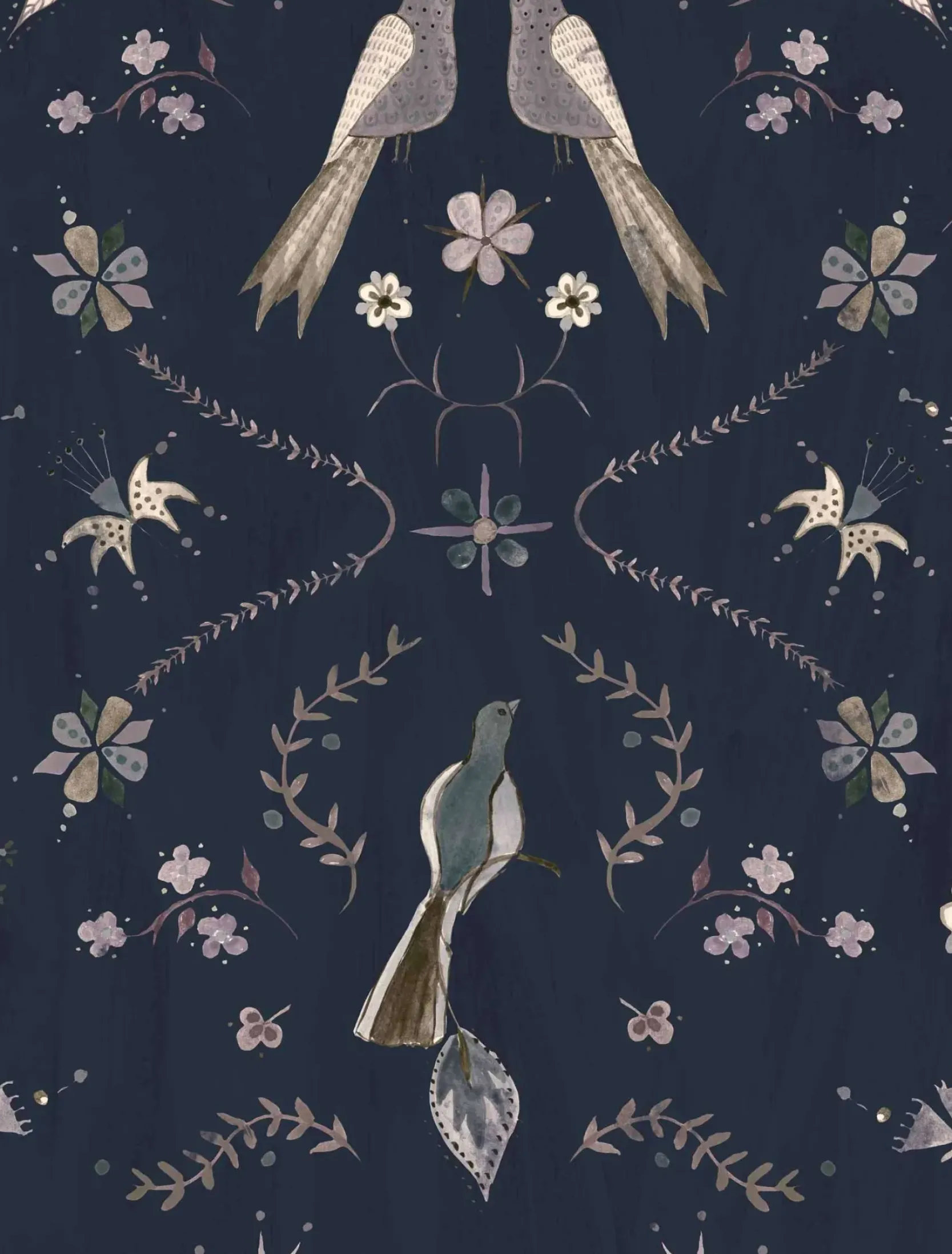 Coordonné Metaphoric birds Blue -