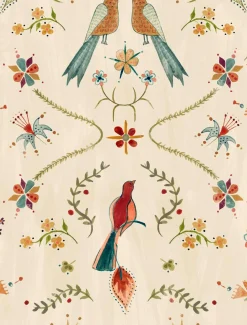 Coordonné Metaphoric birds Fawn -
