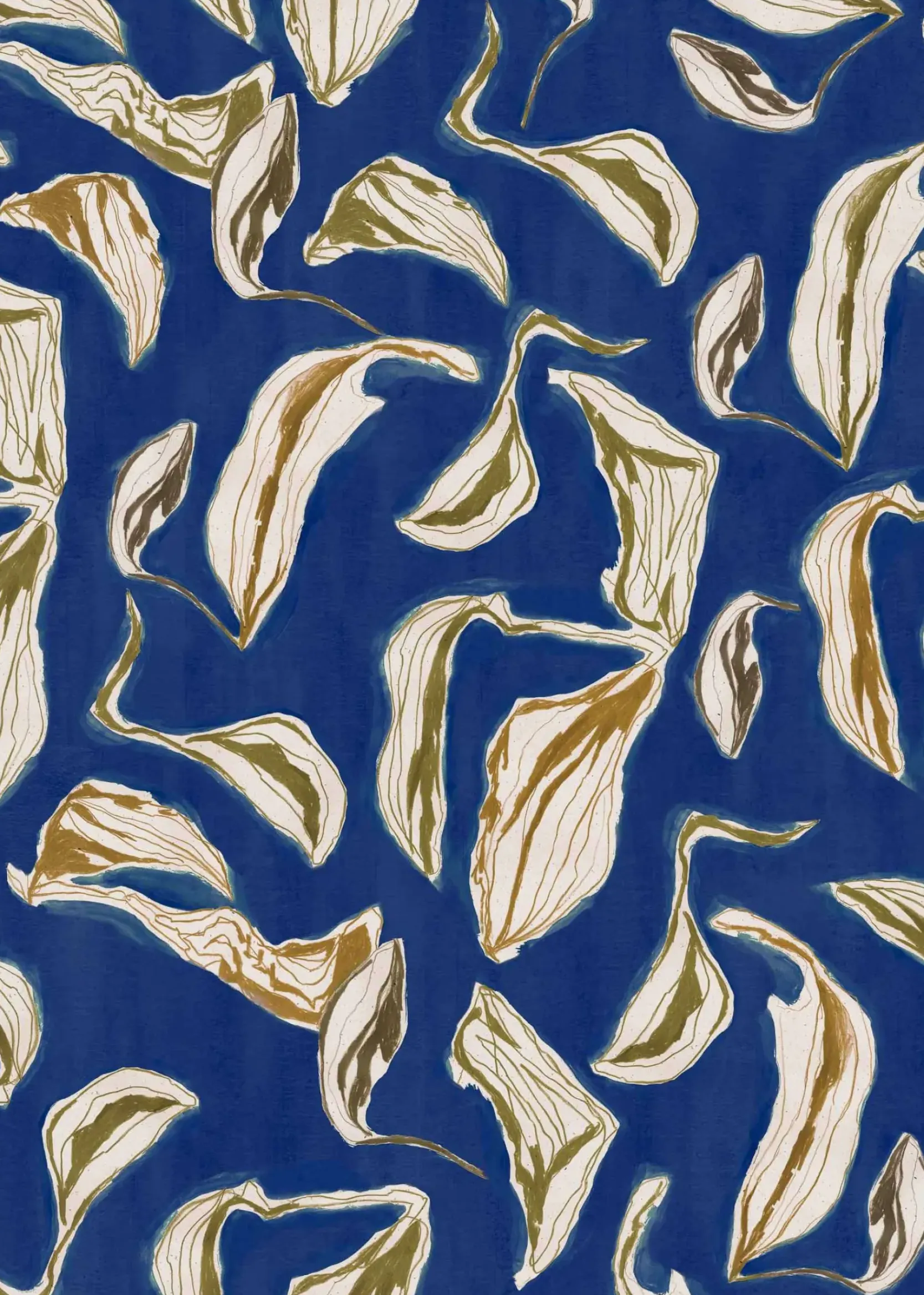 Coordonné Moroccan branches Blue -