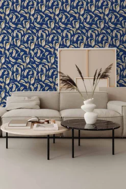 Coordonné Moroccan branches Blue -