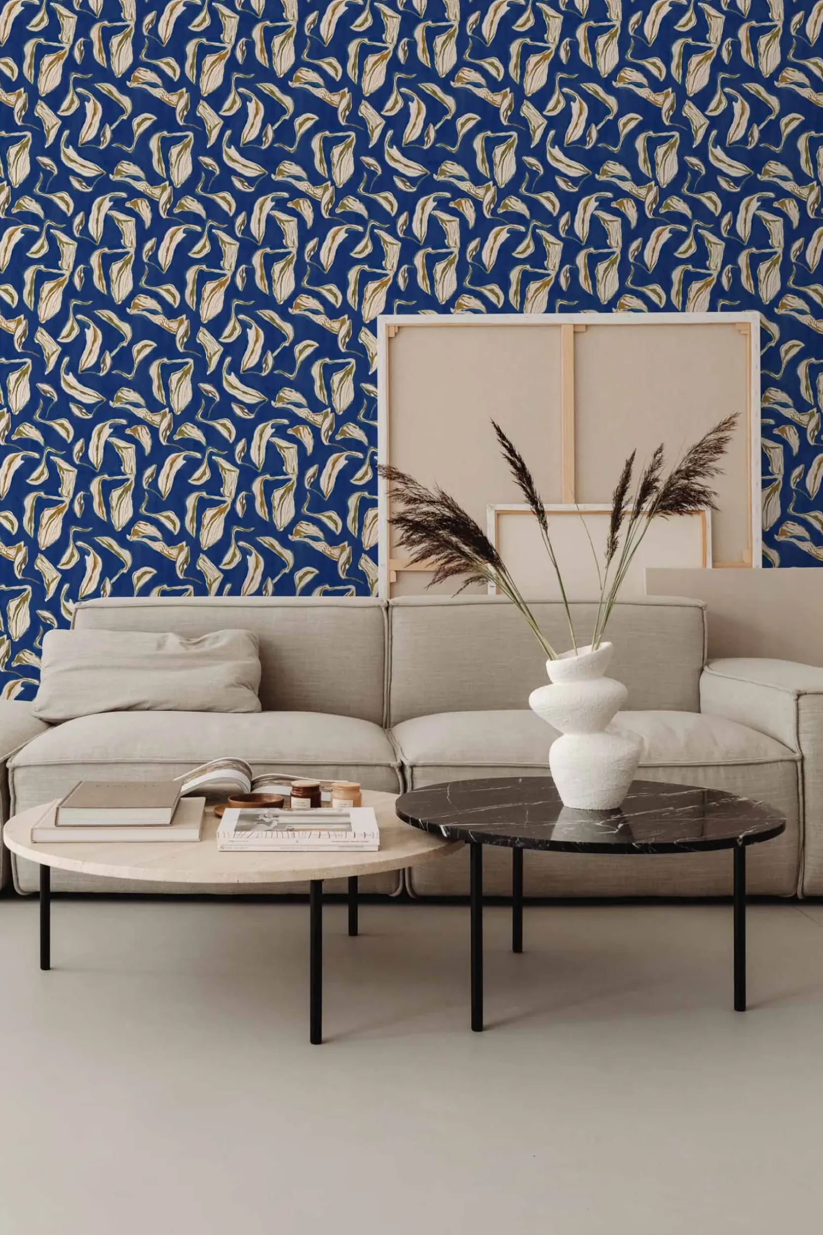 Coordonné Moroccan branches Blue -