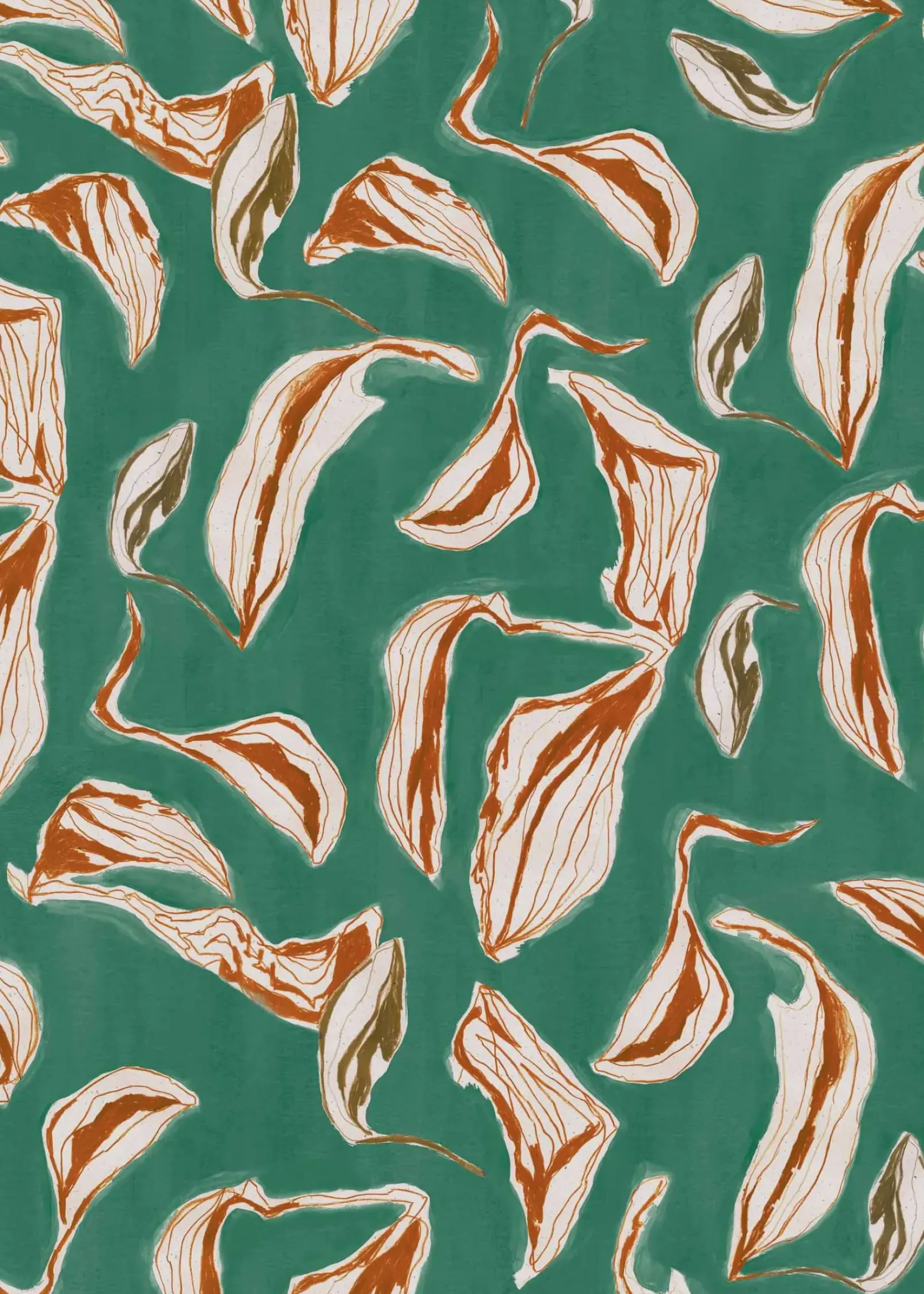 Coordonné Moroccan branches Turquoise -