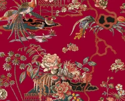 Coordonné Sacred Pheasants Ruby -