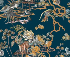 Coordonné Sacred Pheasants Sapphire -