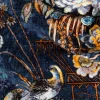 Coordonné Sacred Pheasants Sapphire -